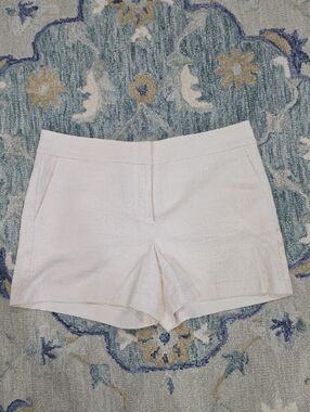 Ann Taylor Cream Tailored Shorts size 12